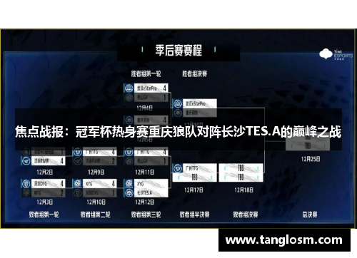 焦点战报：冠军杯热身赛重庆狼队对阵长沙TES.A的巅峰之战